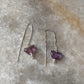 Elegant amethyst and pearl threader earrings in sterling silver  