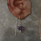  Minimalist threader earrings in 925 silver with butterfly and pearl  