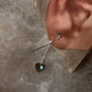 Sterling silver Sui Dhaga earrings with labradorite heart and pearls  