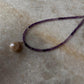 Handcrafted choker necklace with amethyst gradient and baroque pearls