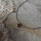 Aquamarine and silver shell charm necklace for women  