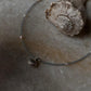 Minimalist shell charm choker in sterling silver  