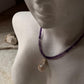Gradient amethyst crystal choker with sterling silver and pearls  