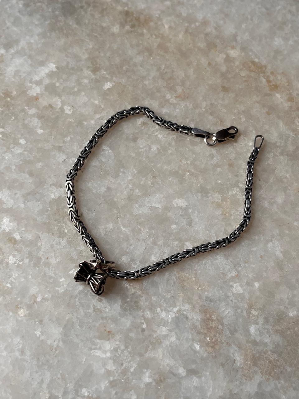 Sterling silver Damru rakhi for Raksha Bandhan