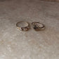Fresh Water Pearl 3 Stone & Vintage Motif Fleur Labradorite 925 Sterling Silver Stack Set Ring