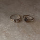 Fresh Water Pearl 3 Stone & Vintage Motif Fleur Labradorite 925 Sterling Silver Stack Set Ring
