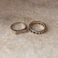 Sunshine/ Sun Engraved Signet & Moon Phases 925 Sterling Silver Stack Set Ring