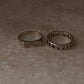 Sunshine/ Sun Engraved Signet & Moon Phases 925 Sterling Silver Stack Set Ring