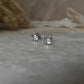 Polished Round 6mm CZ Sterling Silver Stud Earrings  