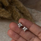Square CZ 7mm Studs 925 Sterling Silver Earrings  