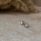 Minimal Round CZ 7mm Sterling Silver Earrings  