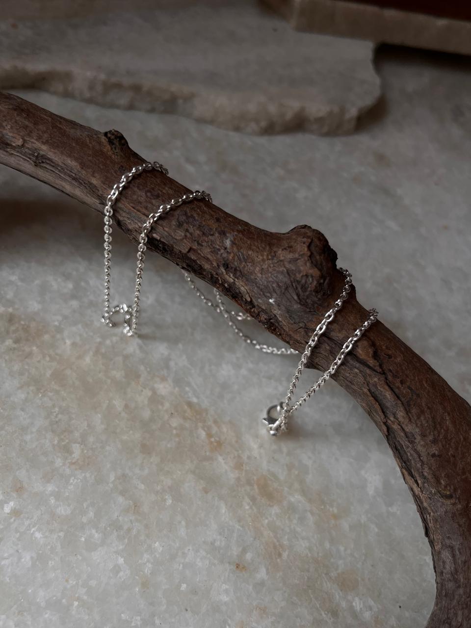 925 silver unisex chain with cable links