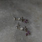 Sterling silver small jhumka earrings with lavender beads  