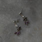 Delicate lavender jhumka earrings handmade in silver  