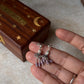 Small lavender jhumka earrings in sterling silver  