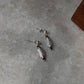 925 silver stud earrings with black beads  
