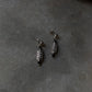 Bohemian style silver studs with black beads