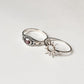 Garnet Oval Rawa & Minimal Sun/ Sunshine Stack 925 Sterling Silver Ring