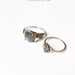 Labradorite Vintage Goth Checker & Love Rose Enchantment Stack 925 Sterling Silver Ring