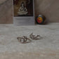 Handcrafted Sterling Silver Om and Moon Stackable Ring Set  