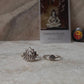 Spiritual Lotus and Om/Aum Symbol Stack Ring Set in 925 Silver