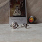 Shiv Shakti Aum Trishul Round & Boho Hathi Stack 925 Sterling Silver Ring  
