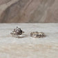 Om/Aum Symbol and Divine Lotus Stack Ring Set in Sterling Silver