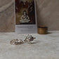 Handcrafted 925 Silver Om Circle of Life and Lotus Stackable Rings
