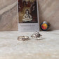 Spiritual Stack Ring Set with Om and Lotus Engravings in Sterling Silver  