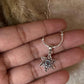 925 Sterling Silver Chain with Blue Topaz Celtic Knot Design 
