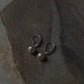 Statement Freshwater Pearl Round Lever Back Silver Earrings  