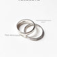 Plain 4mm & Hammered Band Stack Set 925 Sterling Silver Ring