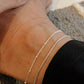 Cable dot handcrafted 925 sterling silver anklet jewelry  