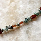 Natural Turquoise Chips, Hessonite & Brown Tourmaline Handcrafted 925 Sterling Silver Bracelet