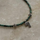 Copper Turquoise & Matsya / Fish Charm 925 Sterling Silver Boho Choker Necklace