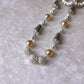 Elegant freshwater pearl and silver bead sterling silver necklace