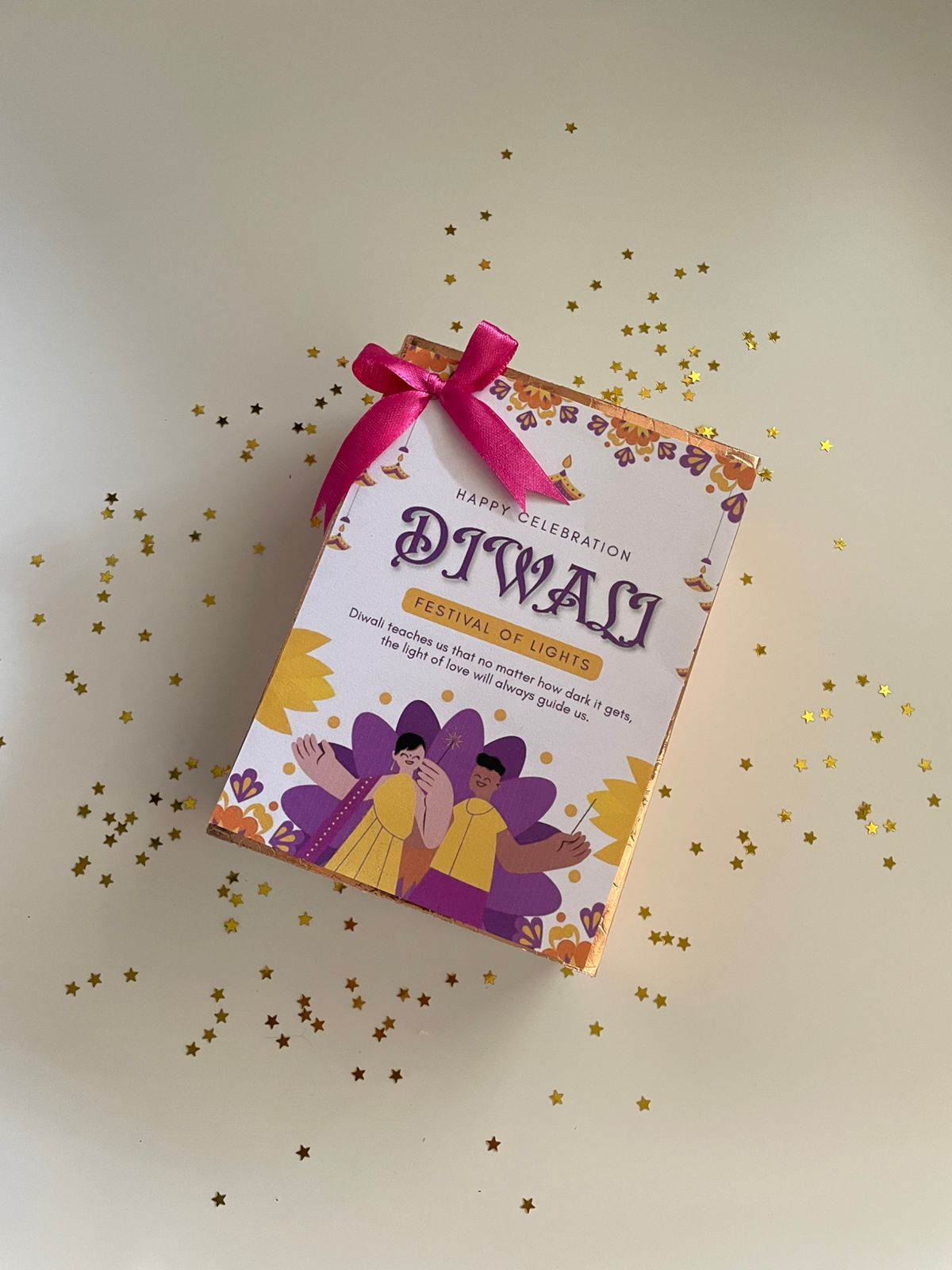 Handmade soy wax candles in mithai style festive gift box