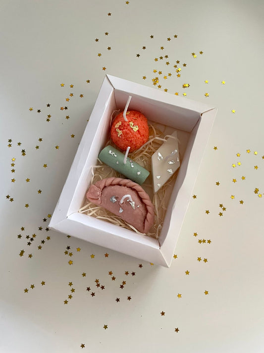Diwali Mithai Set of 4 handcrafted scented candle gift box