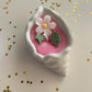 Sea shell white container flower garden handcrafted scented candle