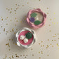Handmade lotus set pink and white soy wax candles for gifting