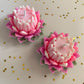 Festive pink lotus gradient candle set of 2 for Diwali gifting