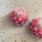 Eco-friendly gradient pink lotus handcrafted soya wax candles