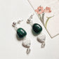 Green Aventurine, Howlite & Clear Quartz Crystal 925 Sterling Silver Earrings