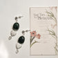 Green Aventurine, Howlite & Clear Quartz Crystal 925 Sterling Silver Earrings