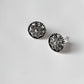 Antique Plain Oxidised Mandala Boho Studs 925 Sterling Silver Earrings