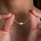 Fresh Water Pearls Dainty Chain  Handcrafted 925 Sterling Silver Necklace