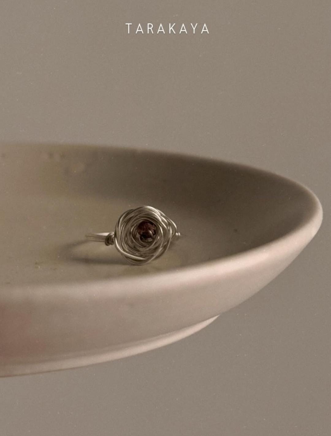 925 Sterling Silver Pink Tourmaline Wire Wrapped Rose Handcrafted Ring