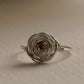 925 Sterling Silver Pink Tourmaline Wire Wrapped Rose Handcrafted Ring