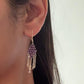 925 Sterling Silver Amethyst Chain Handcrafted Lever Back Earrings