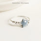 925 Sterling Silver Blue Opal Star Wire Wrapped Handcrafted Ring